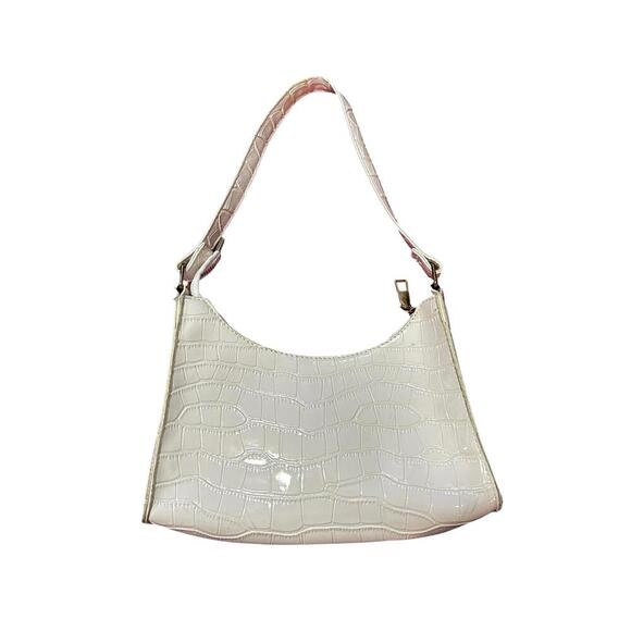 Chic Croc-Print Hobo Bag - Picture 1 of 4